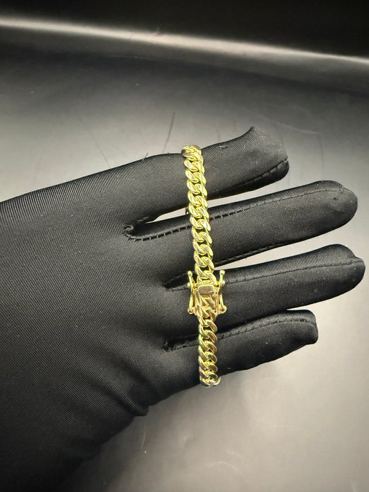 10k solid cuban bracelet