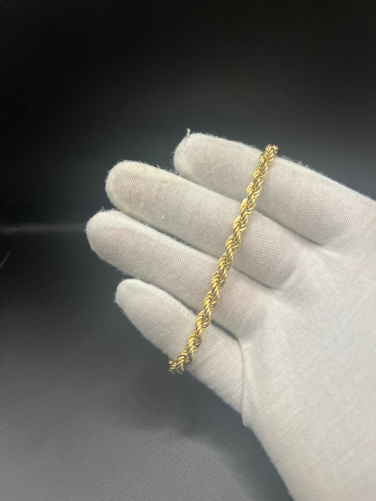 10k gold rope bracelet 5mm