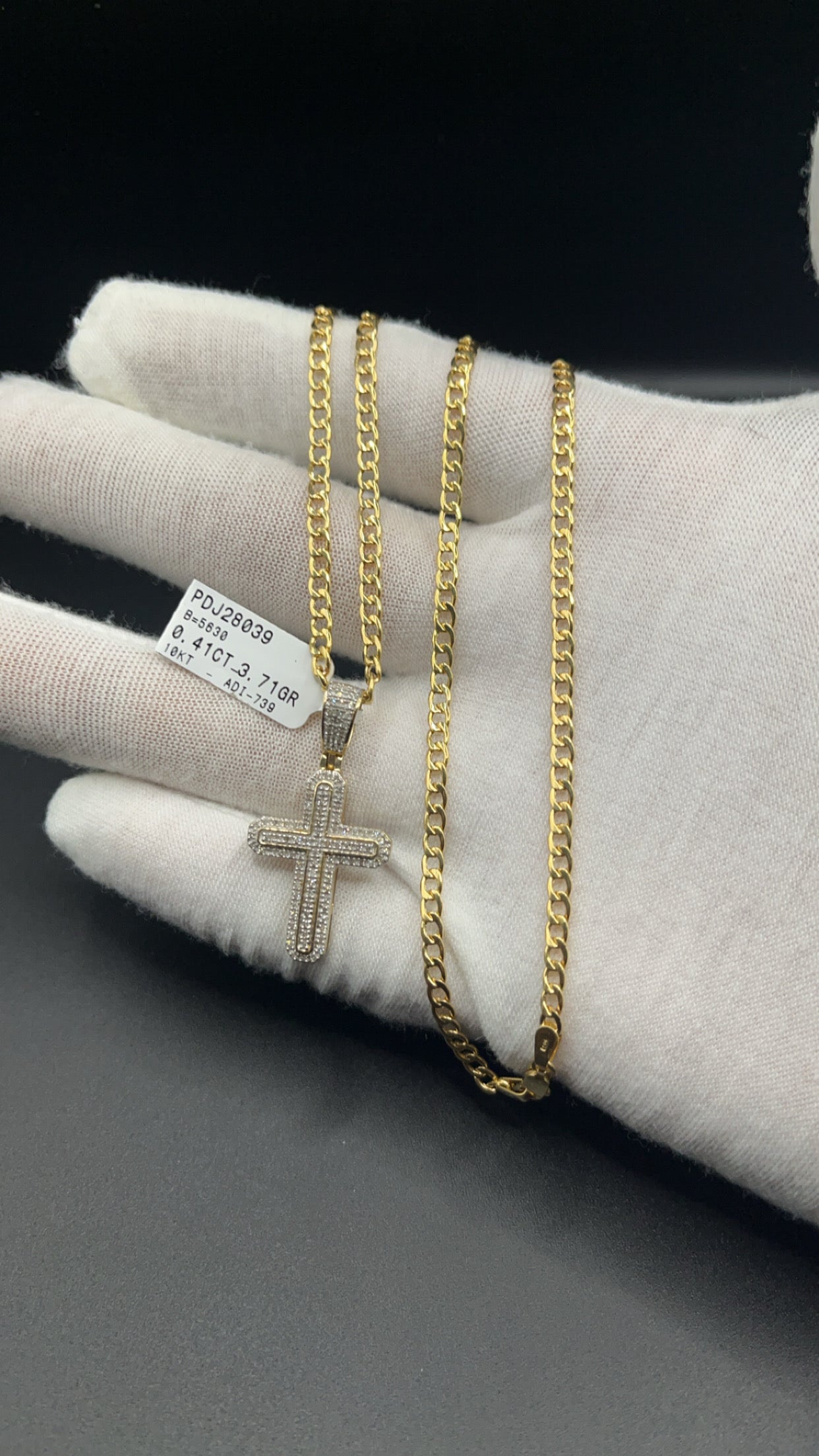 10k gold natural diamond set