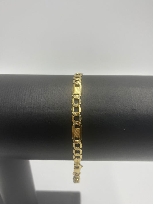 10k gold curb/mariner bracelet