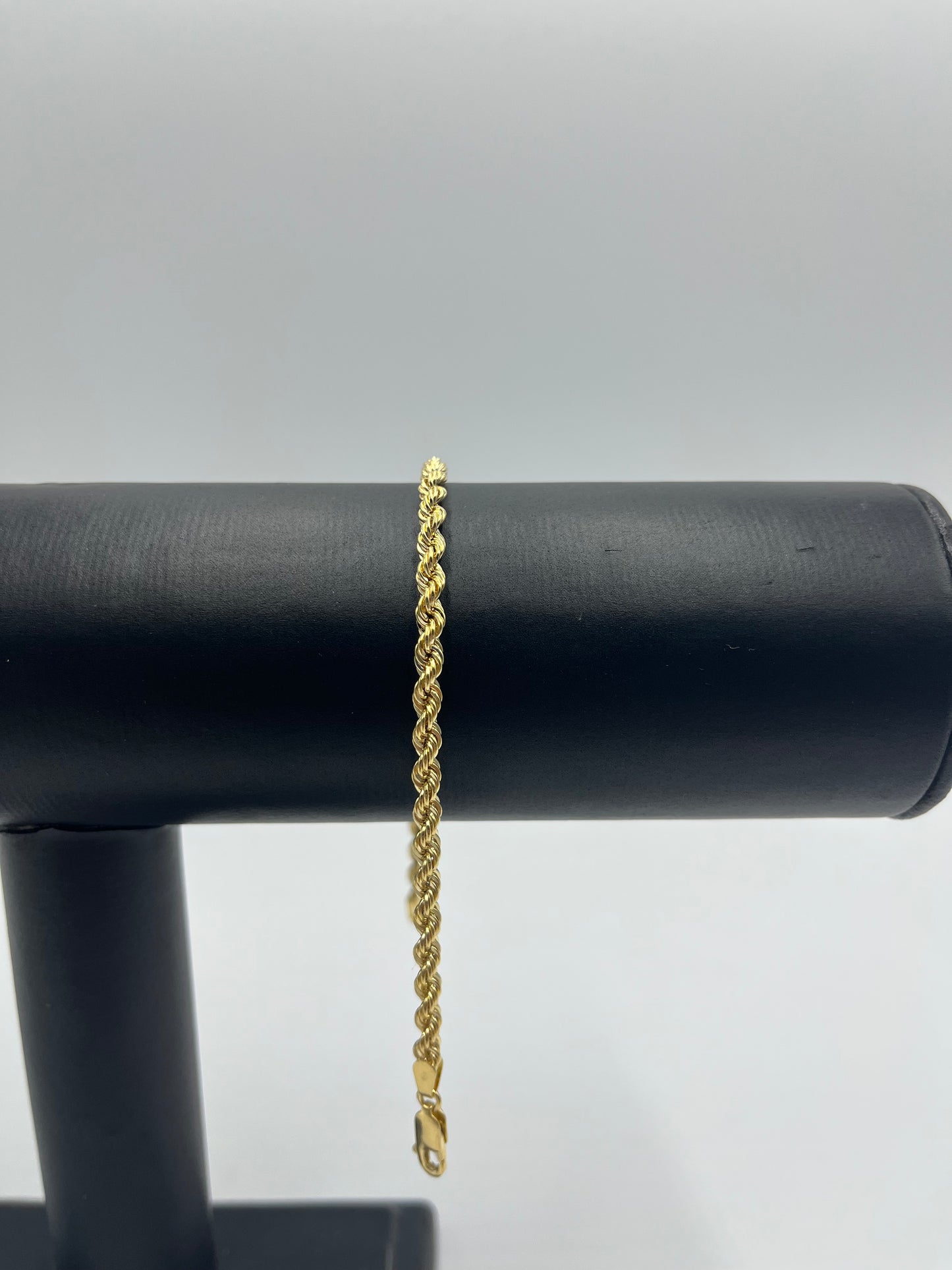 10k gold 3mm rope bracelet