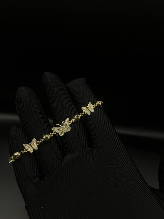 10k gold butter fly bracelet