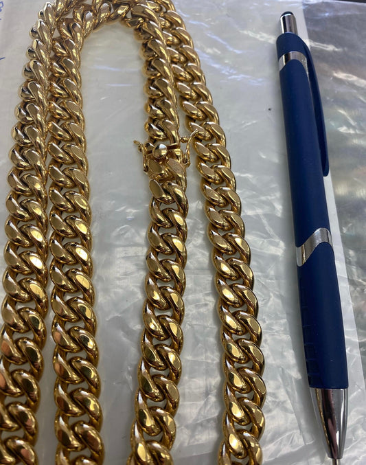 10k gold 12mm cuban link chain