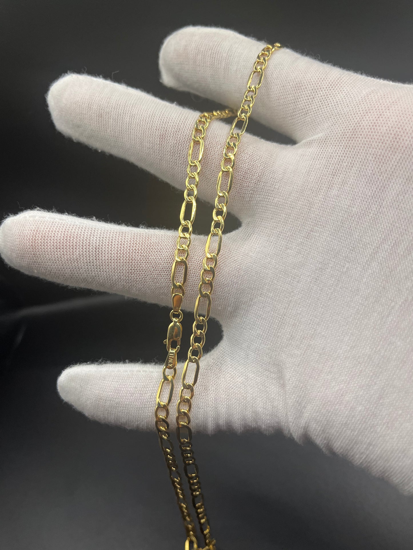 5mm 10k gold figaro chain