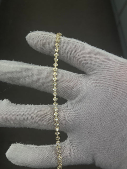 10k gold cz bracelet