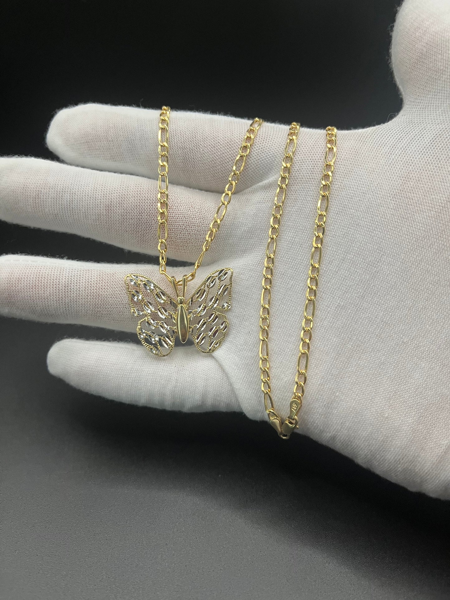 10k gold butter fly set