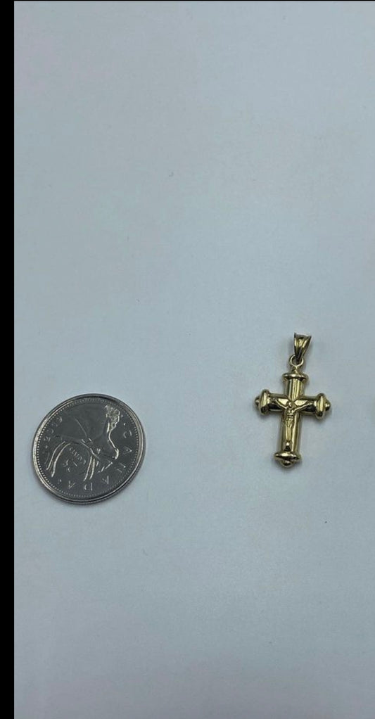 10kt gold cross pendant