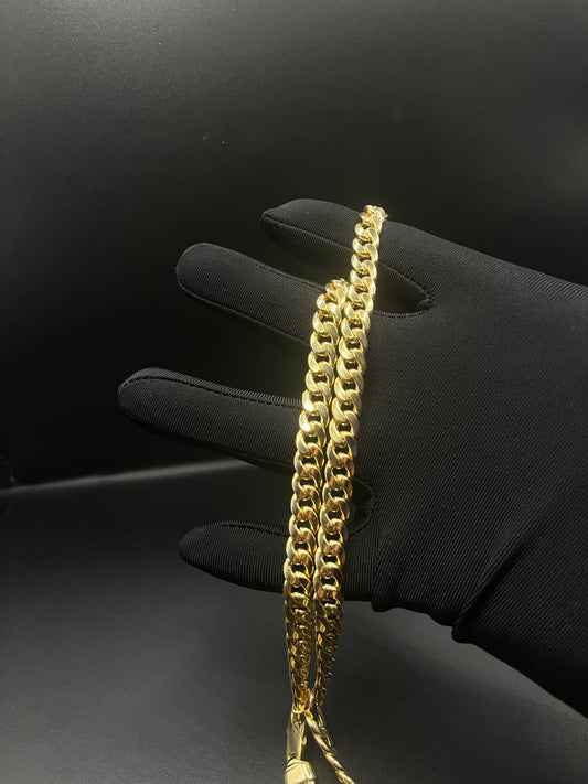 10k gold 8mm cuban chain