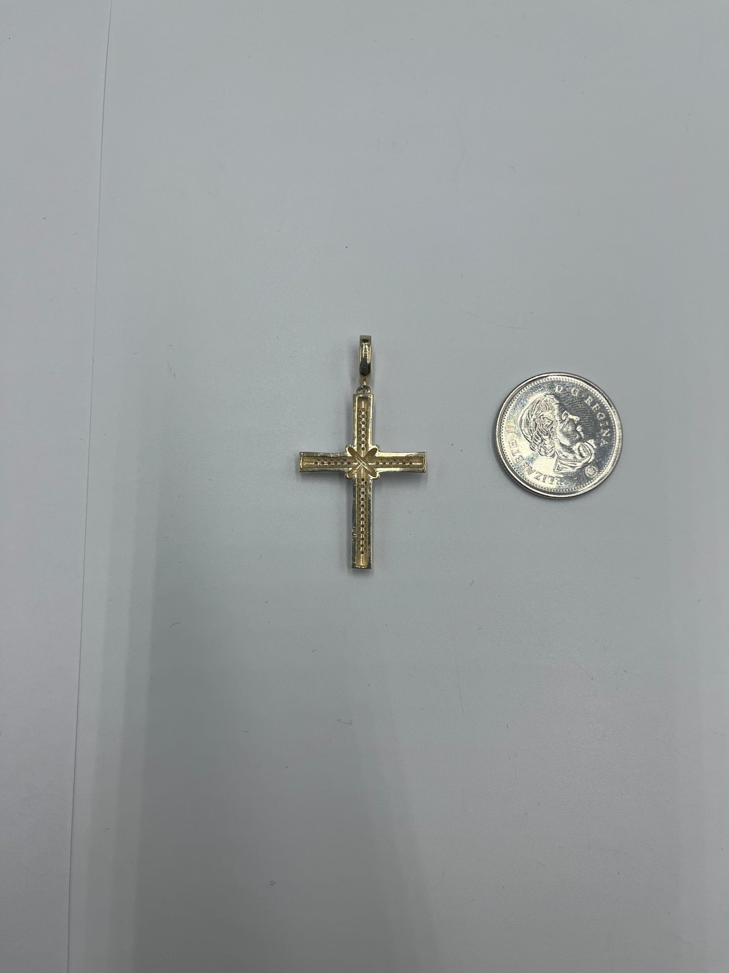 10 karat gold diamond cross pendant