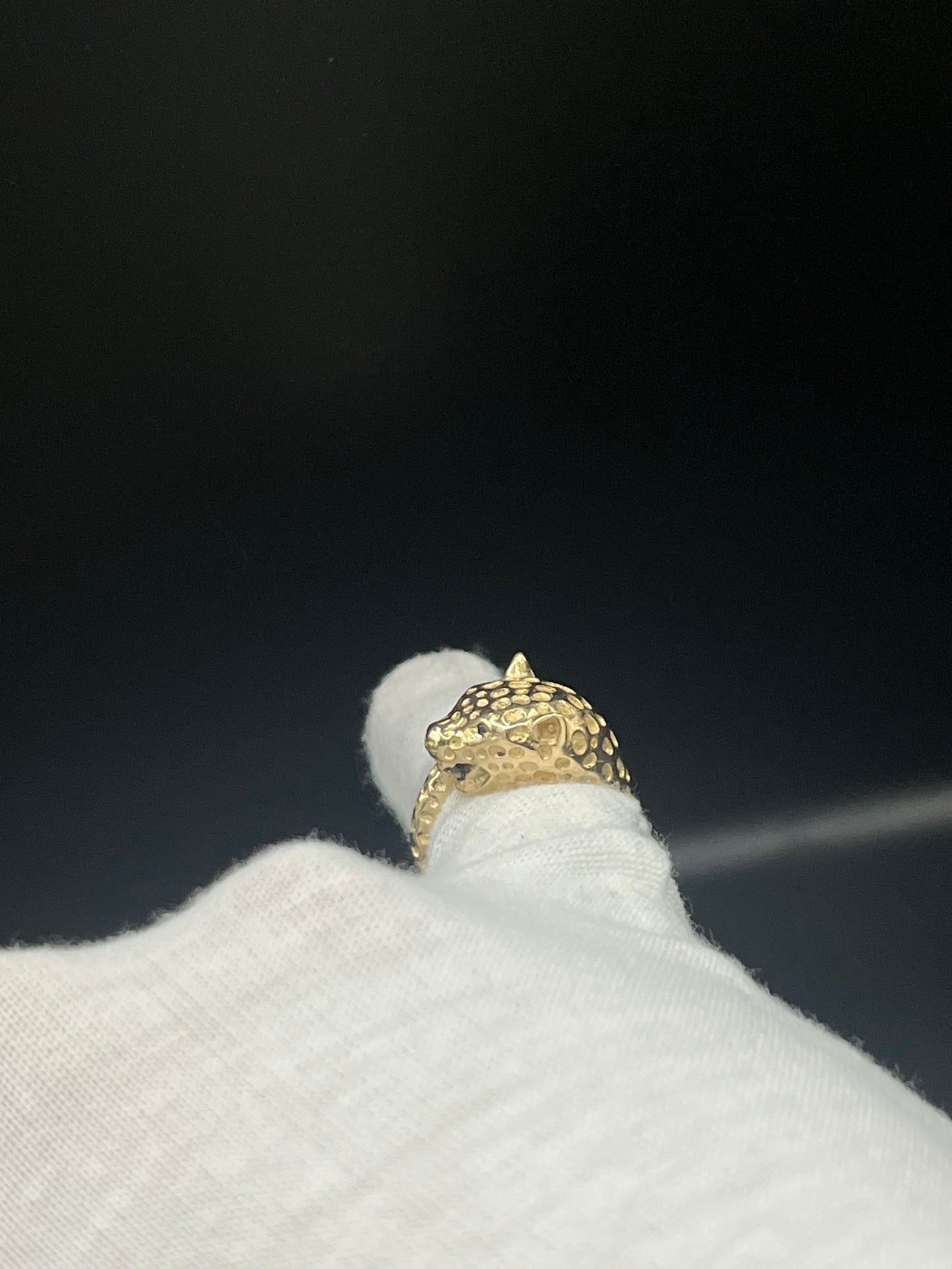 10k gold custom tiger ring