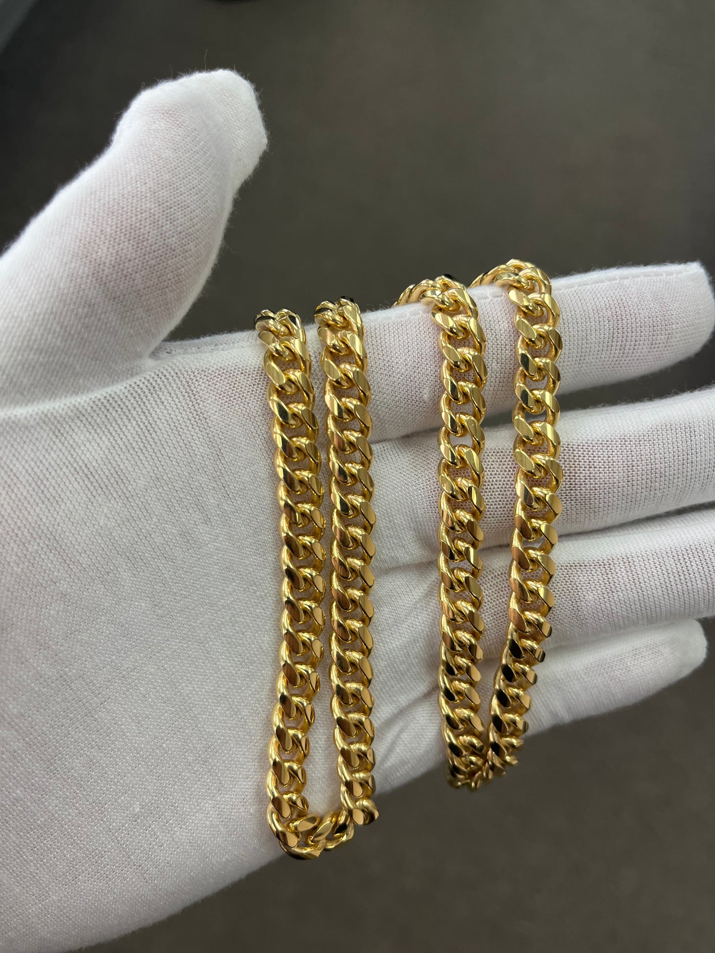 Solid 7.8mm 10k cuban link chain