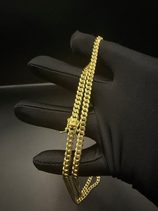 10k solid 5mm Cuban chain