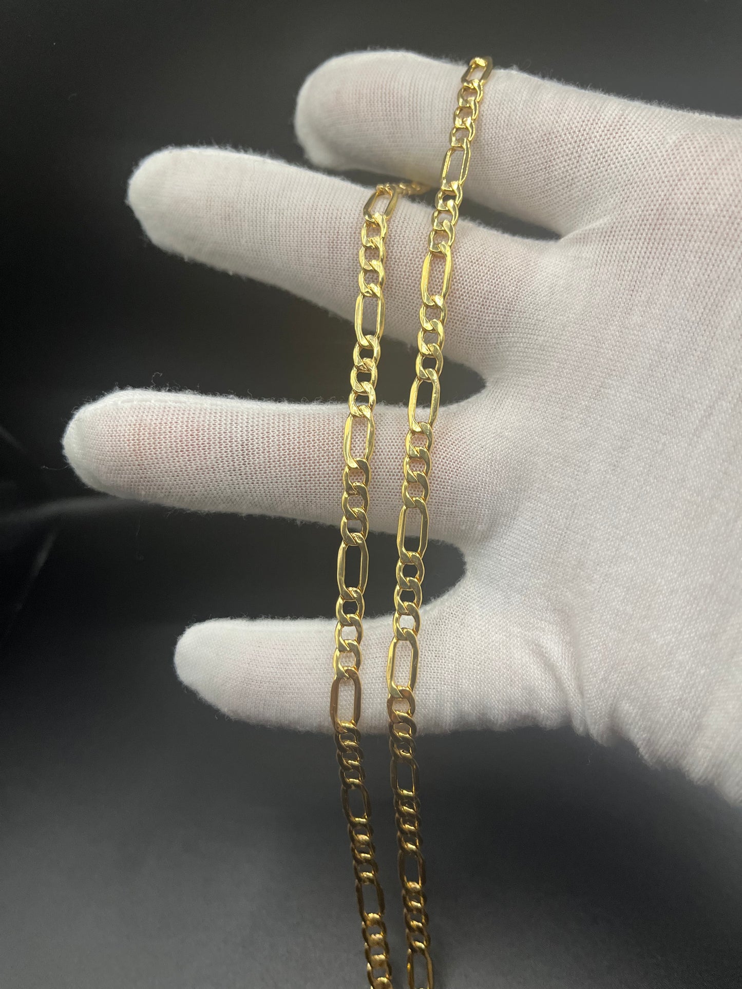 6mm 10k gold Figaro link chain