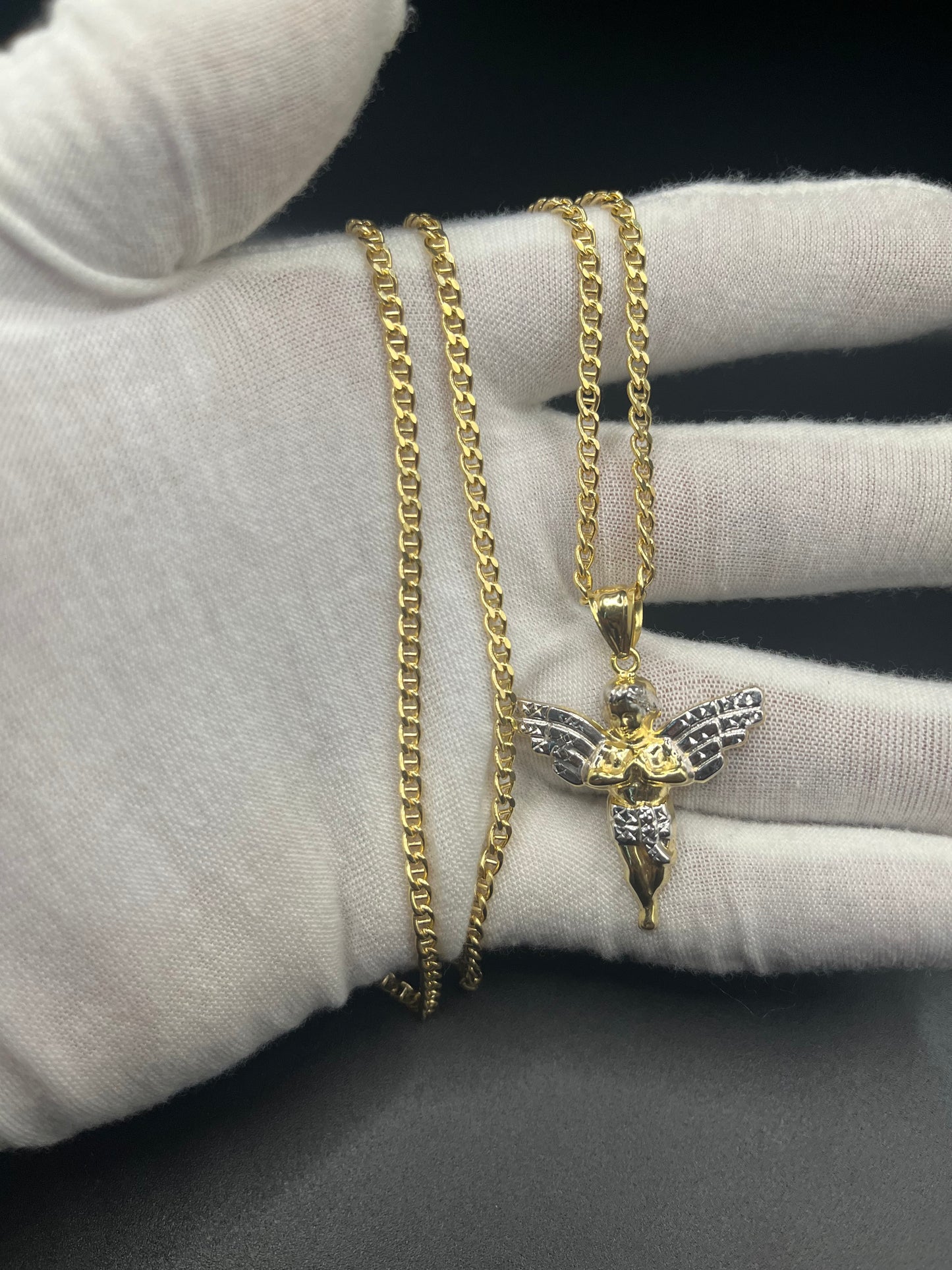 10k gold mariner and angel set