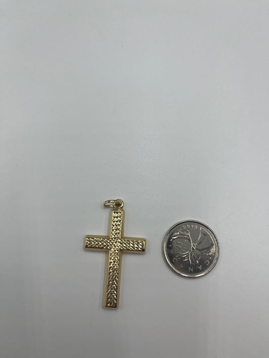 10kt gold cross pendant