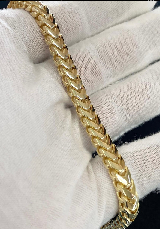 10k gold 3D Franco bracelet