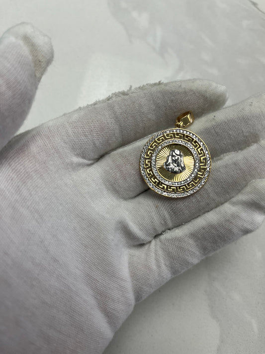 10 karat gold Mary pendant