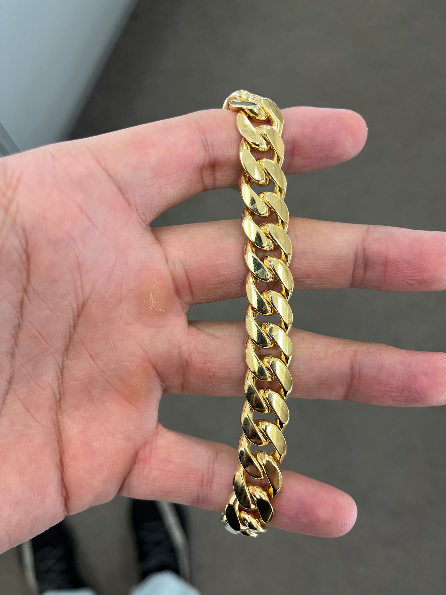 10k solid 12.5mm cuban bracelet