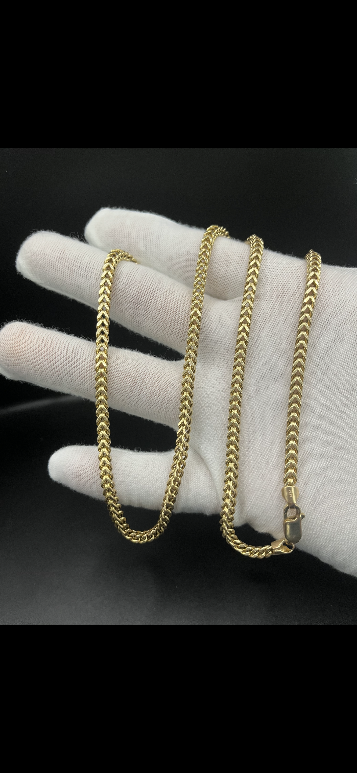 4.5mm 10k gold Franco chain