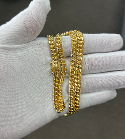 6.5mm solid 10k cuban link chain