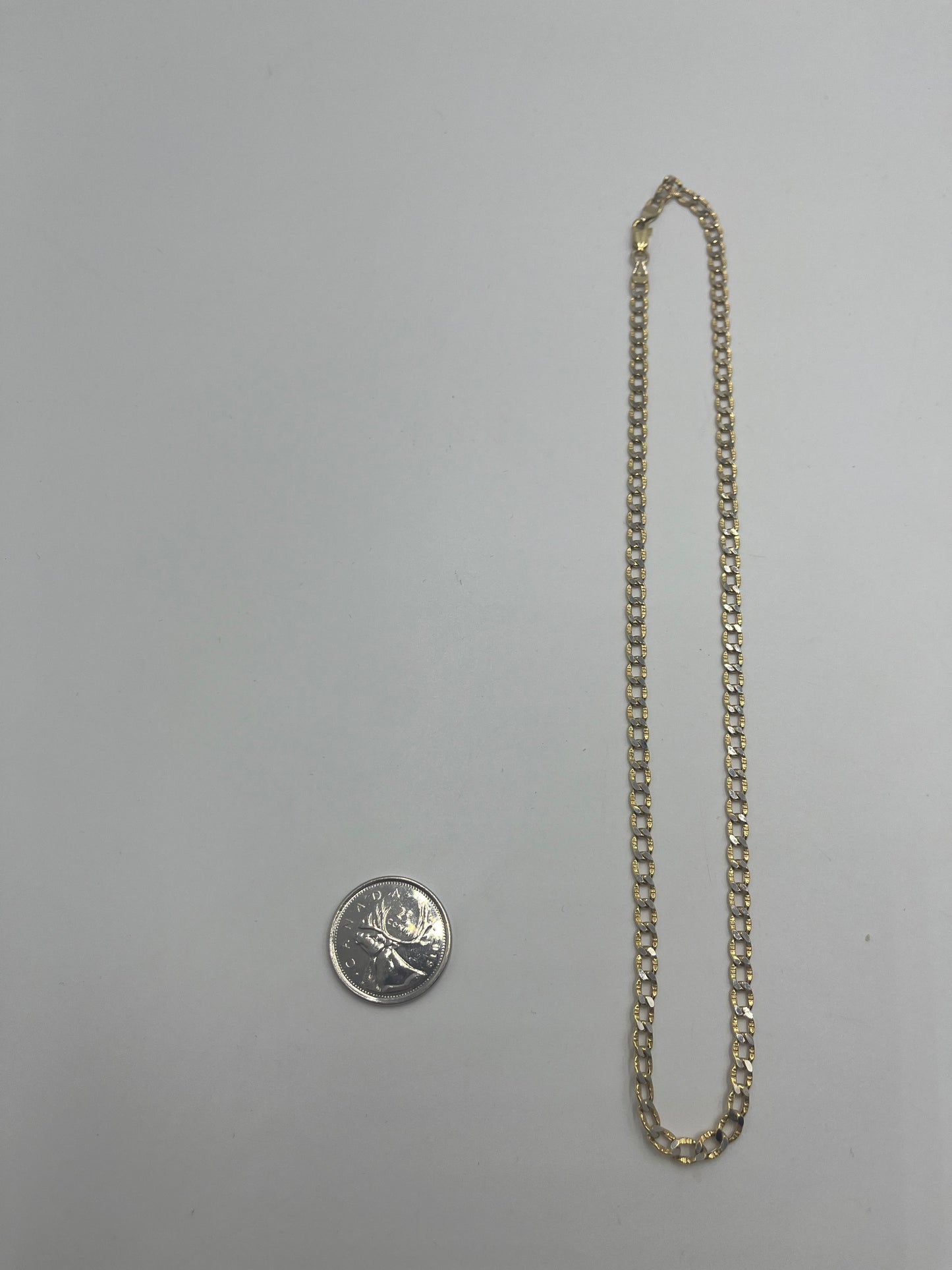 10k gold two tone curb chain