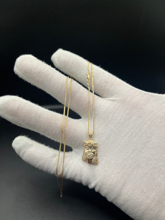 10k gold natural diamond set