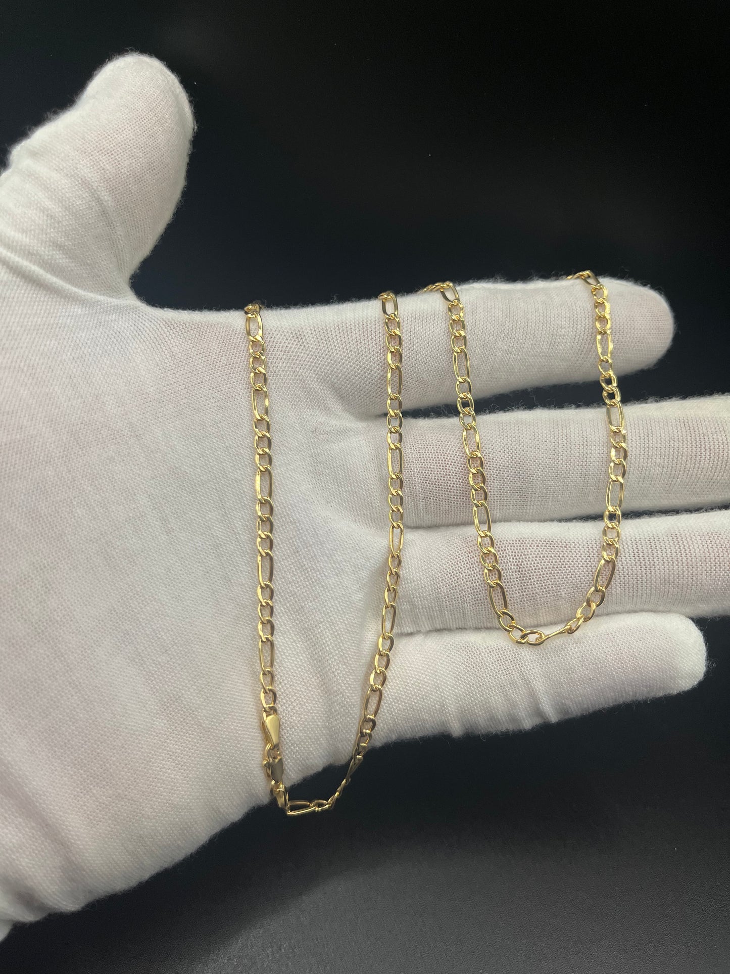 10k gold figaro chain