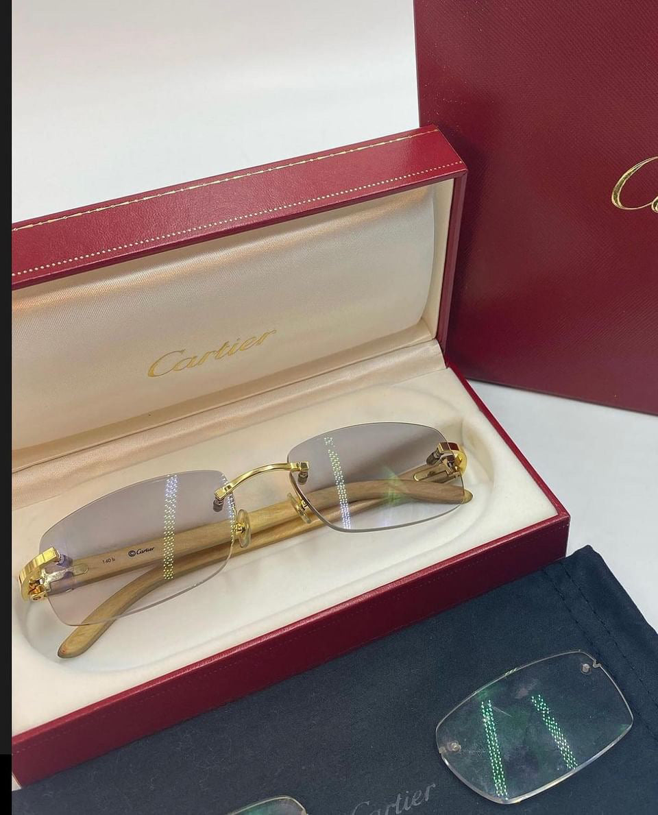 Cartier wood glasses