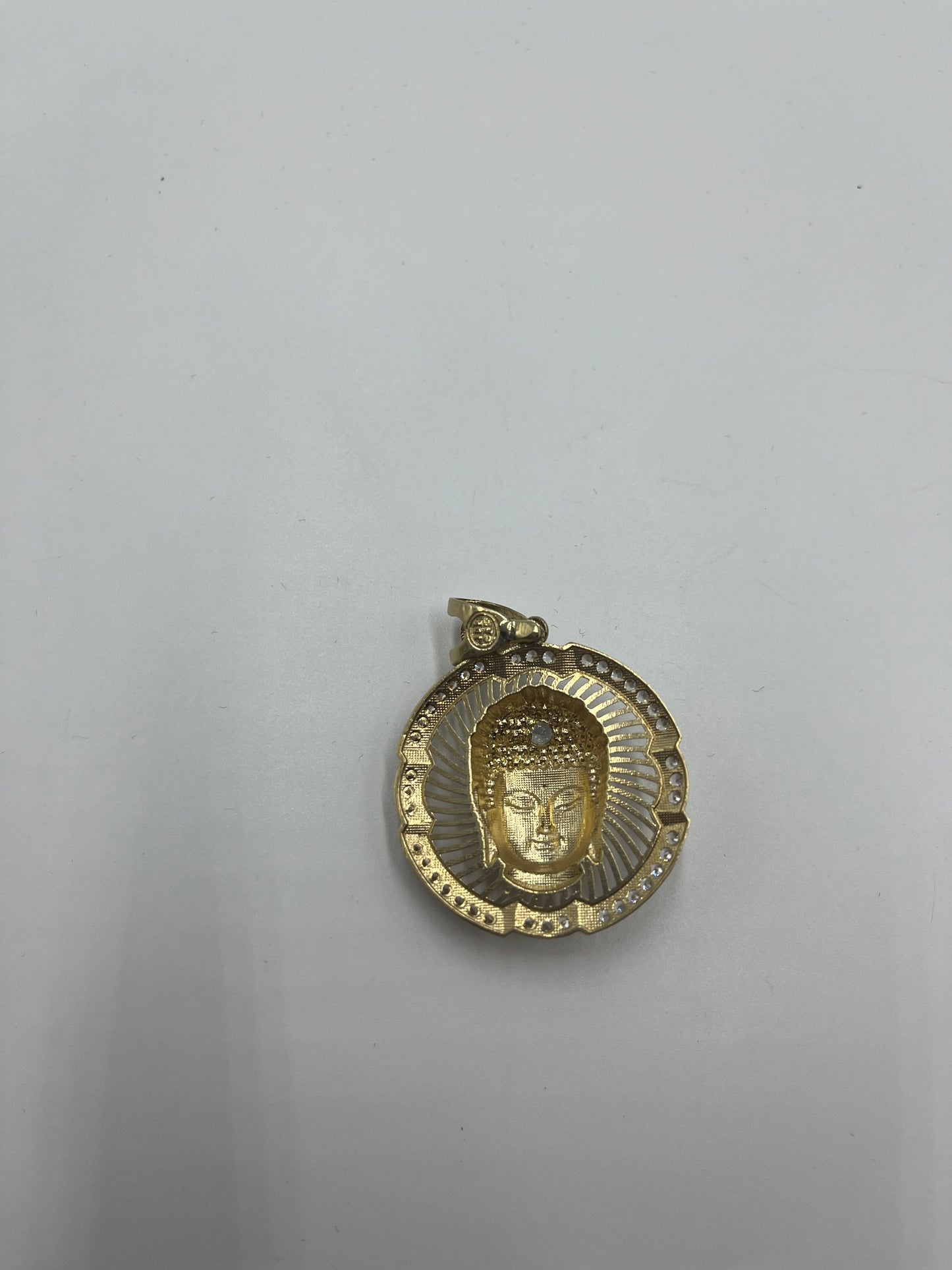 10 karat gold cz Buddha pendant