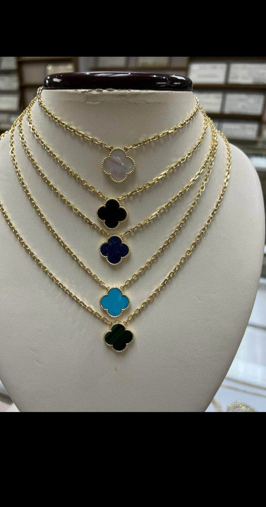 10k gold Clover necklaces