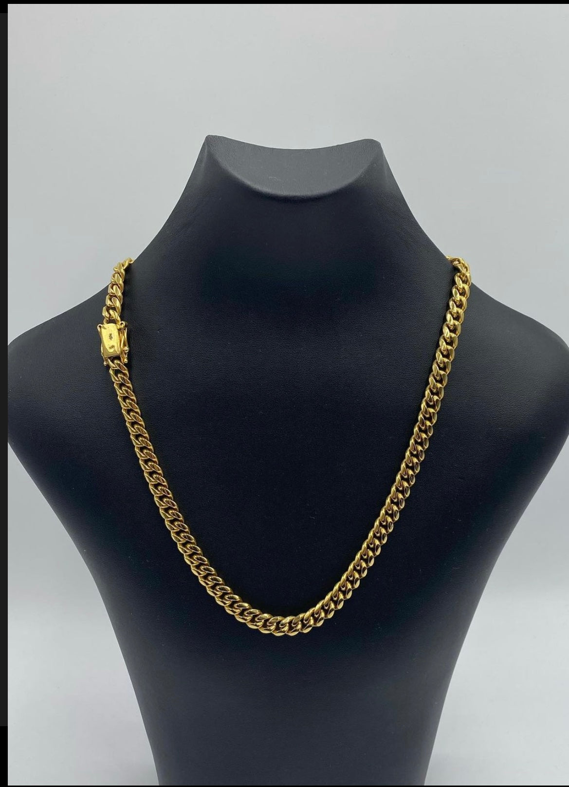 10 karat solid gold 7mm chain