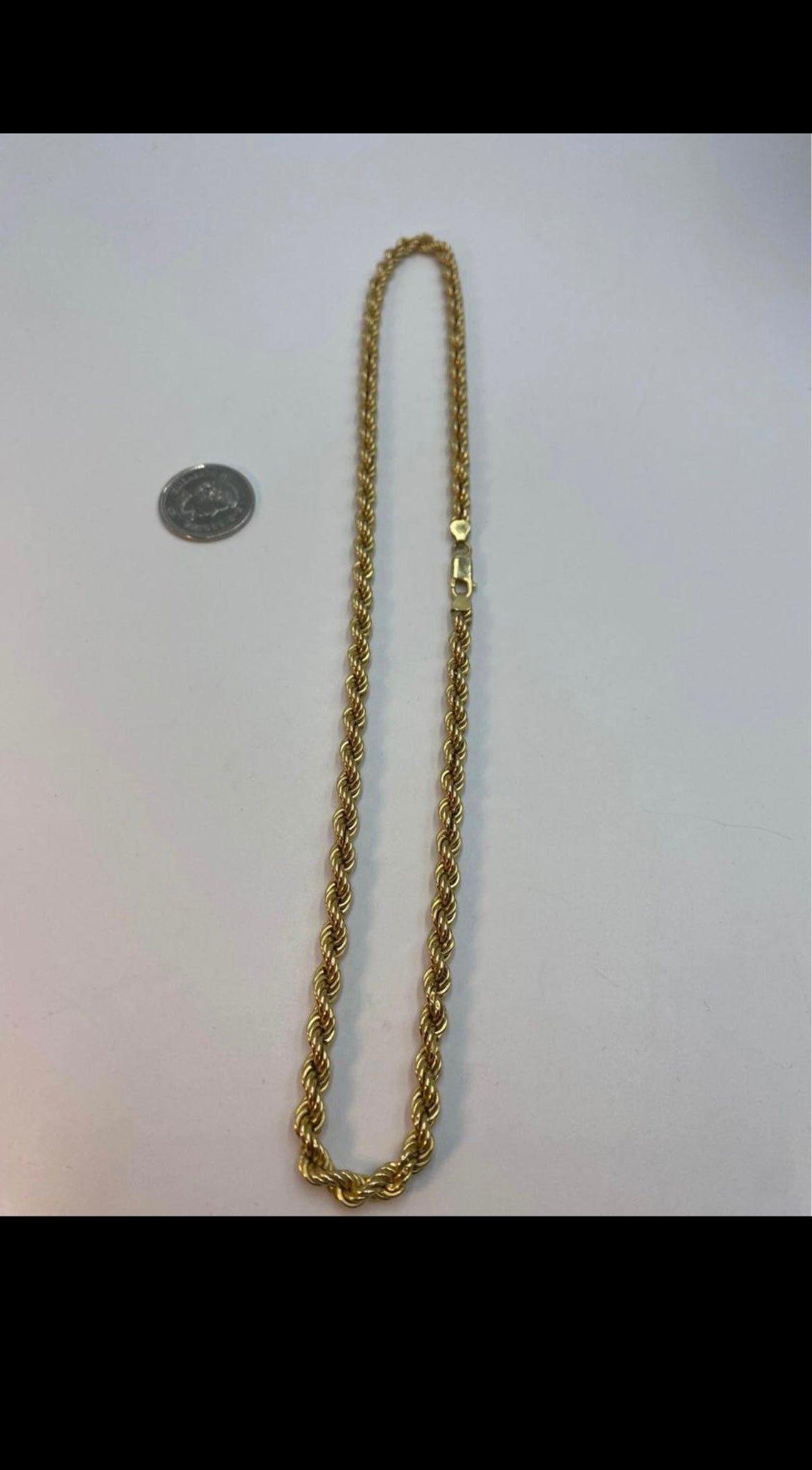 10k gold 5mm rope chain