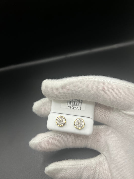 10k gold natural diamond earrings