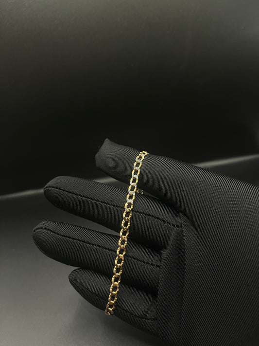 10k gold curb link bracelet