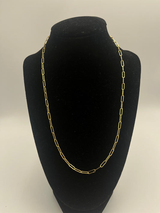 10k gold paper clip chain