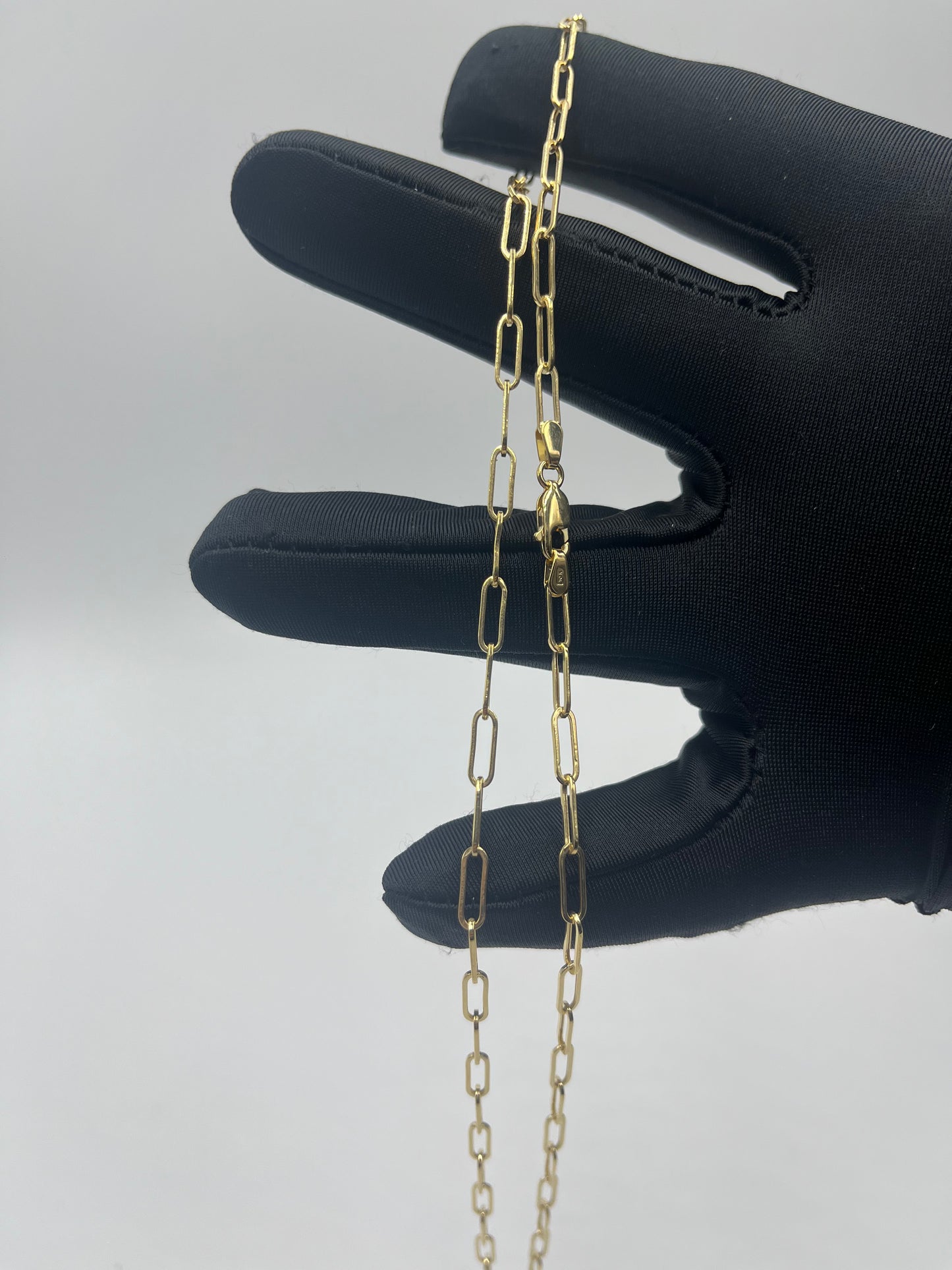 10k gold paper clip chain