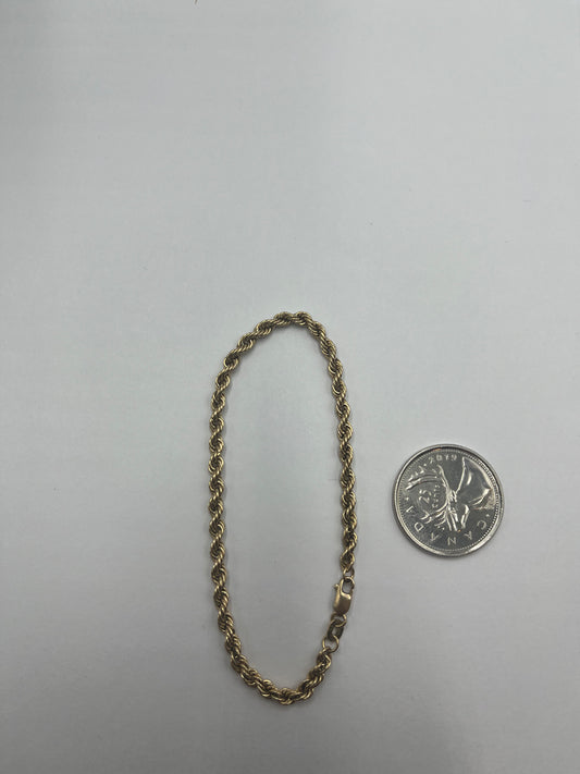 10 karat rope bracelet