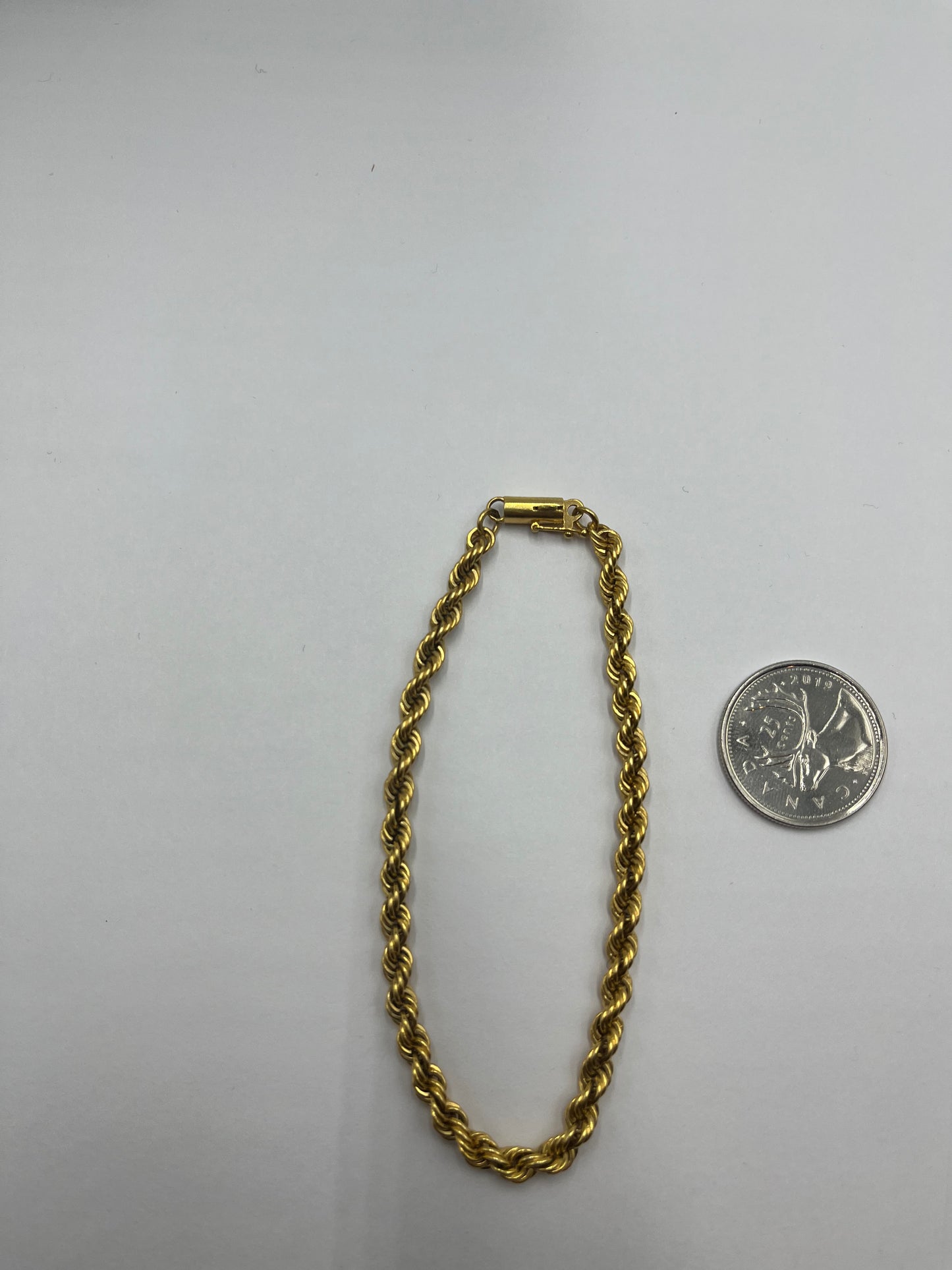 14 karat gold rope bracelet