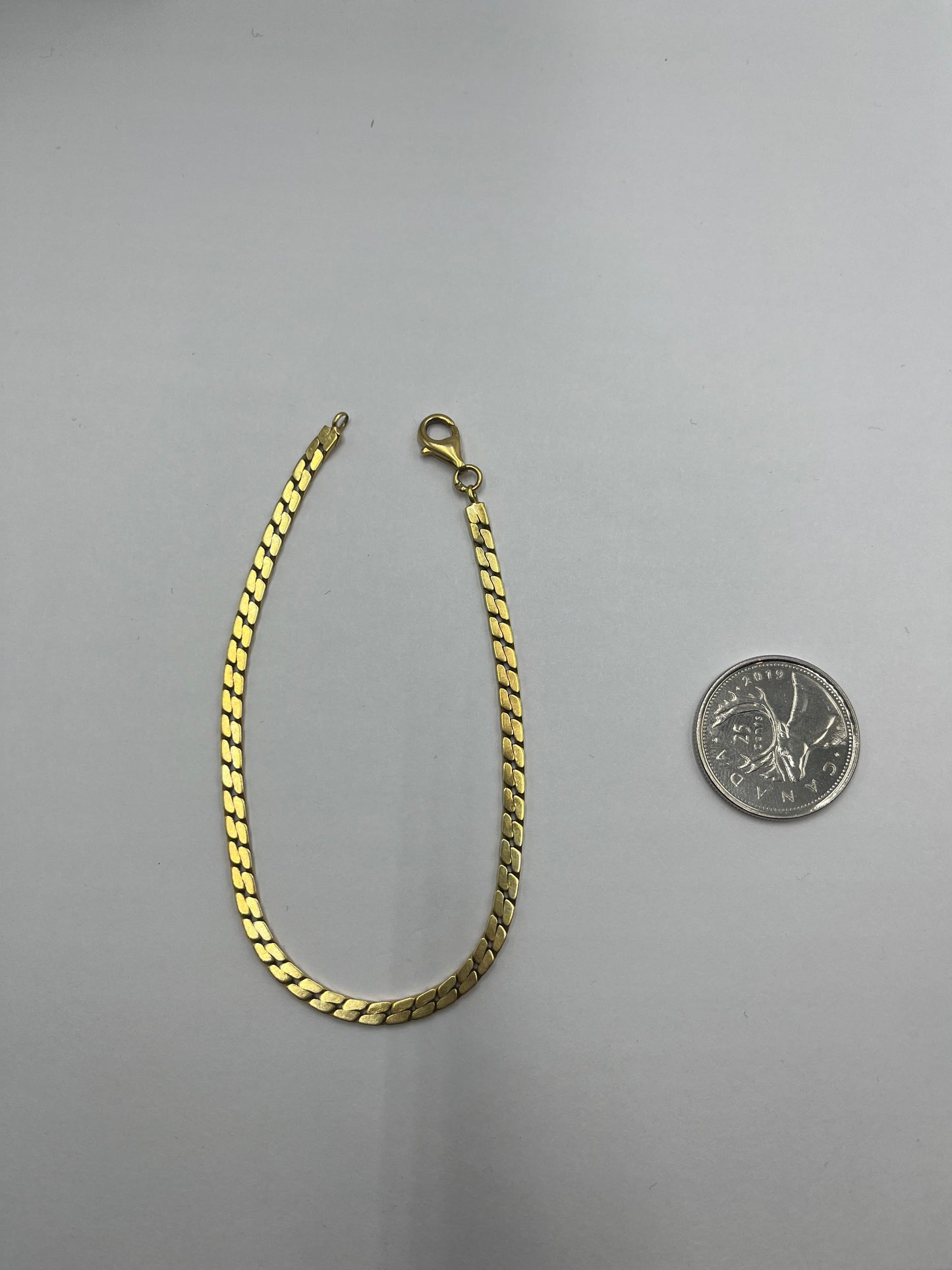 14 karat gold flat snake link