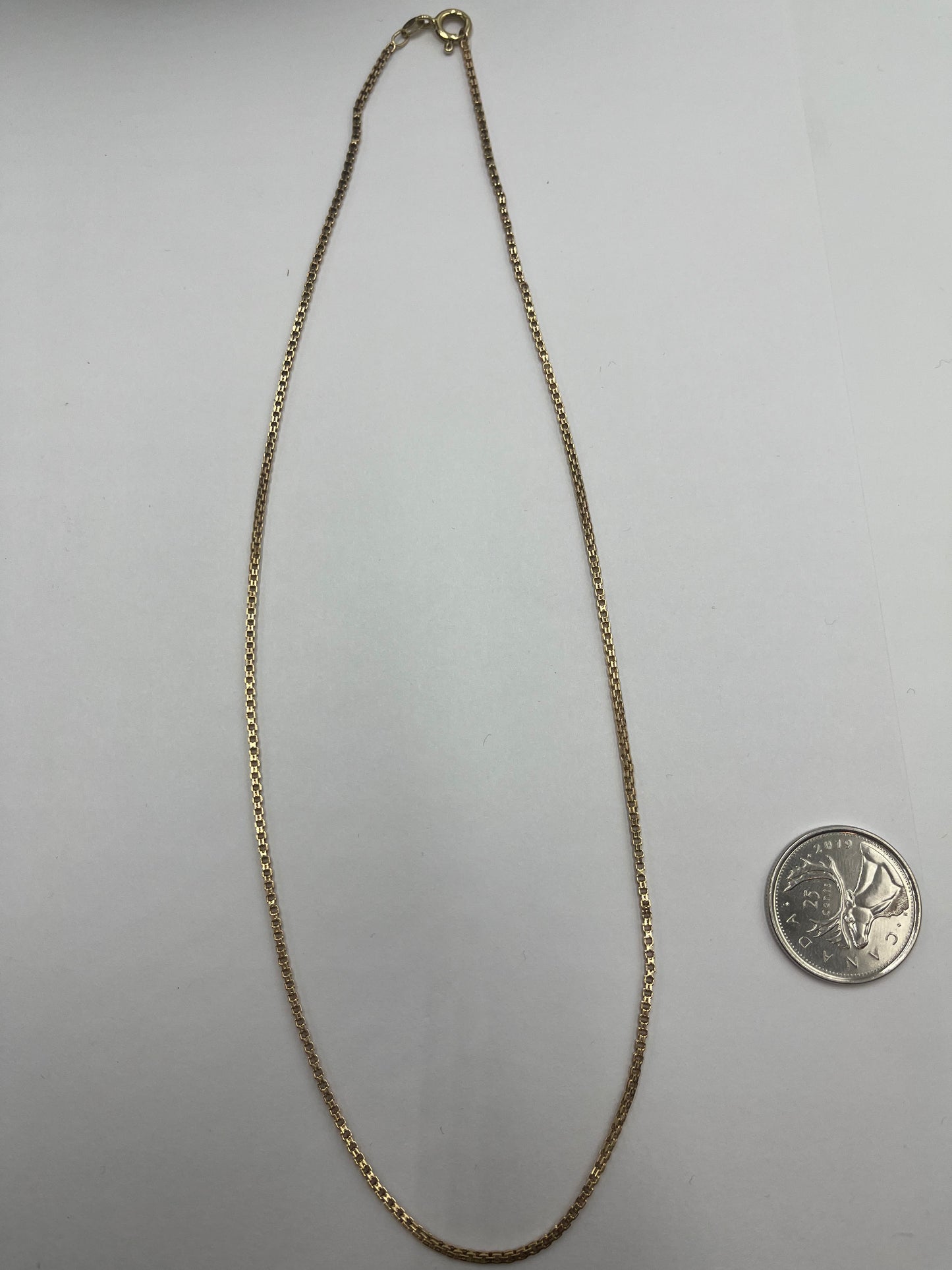 10 karat gold fancy box chain