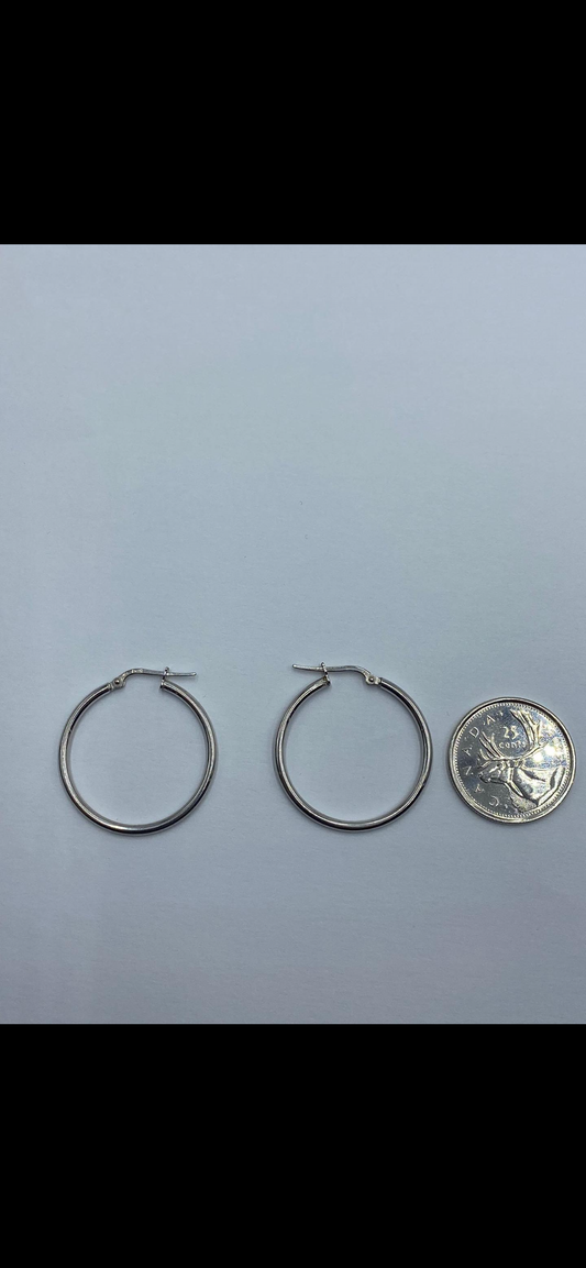 925 Silver loop earrings