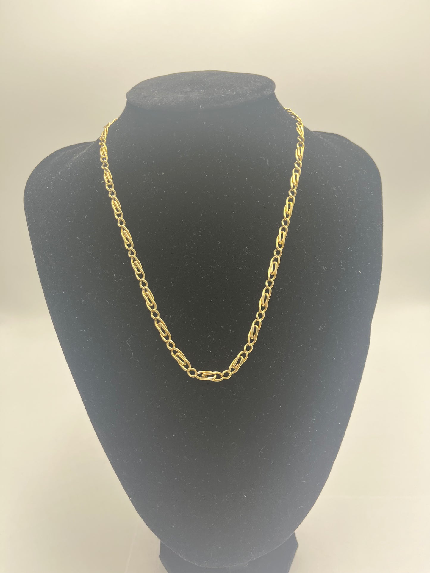 10karat gold paper clip figaro chain