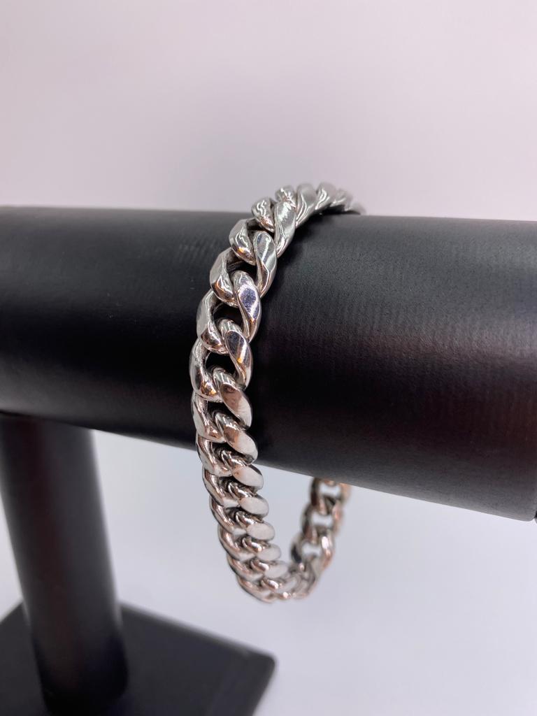 925 silver Cuban link bracelet