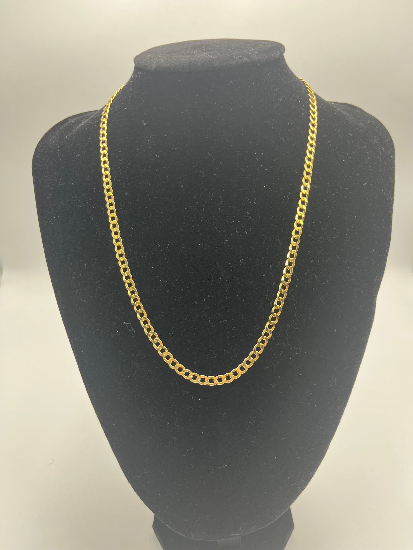 20 inch 10 karat gold curb chain