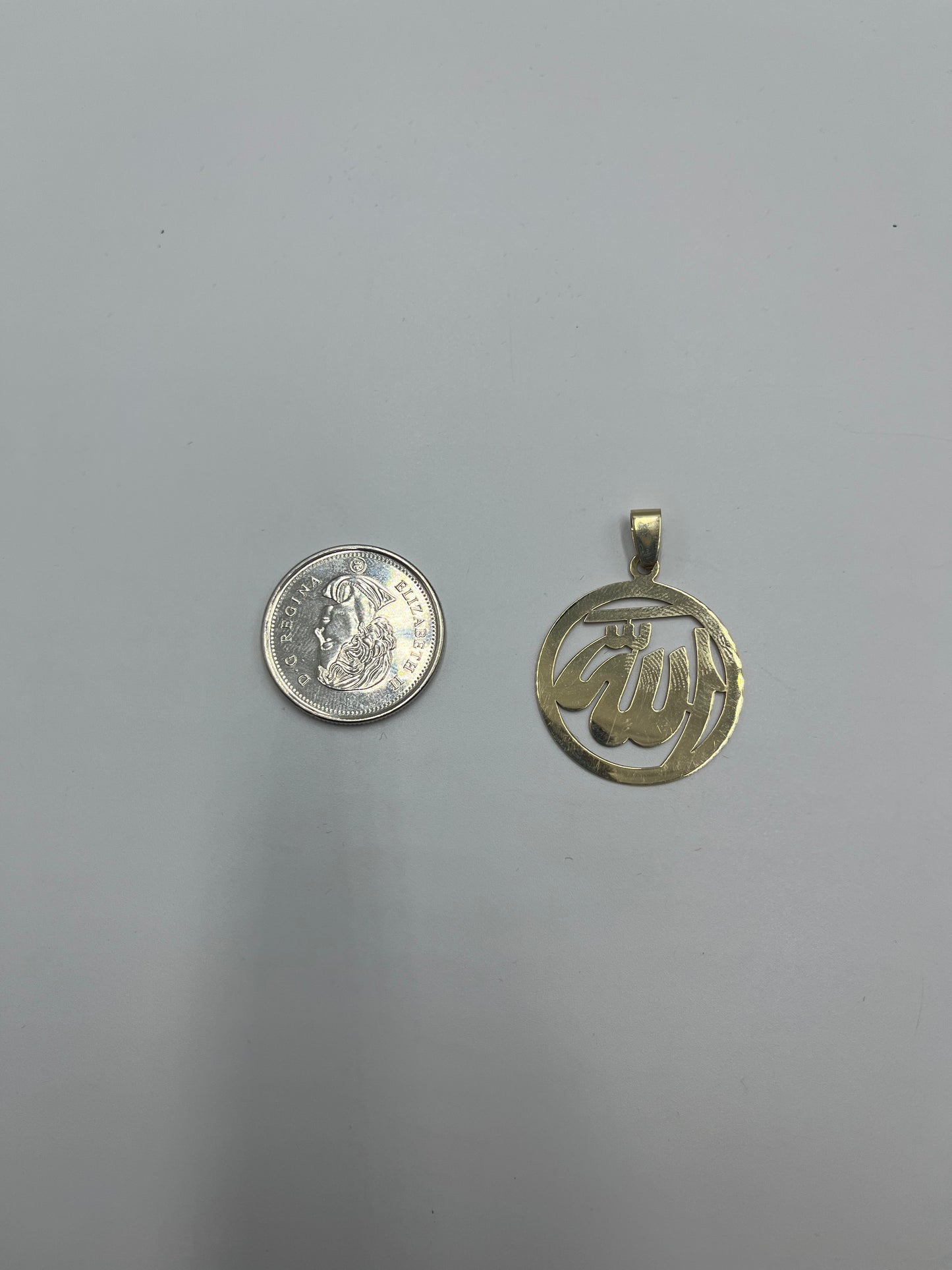 10 karat gold Allah pendant