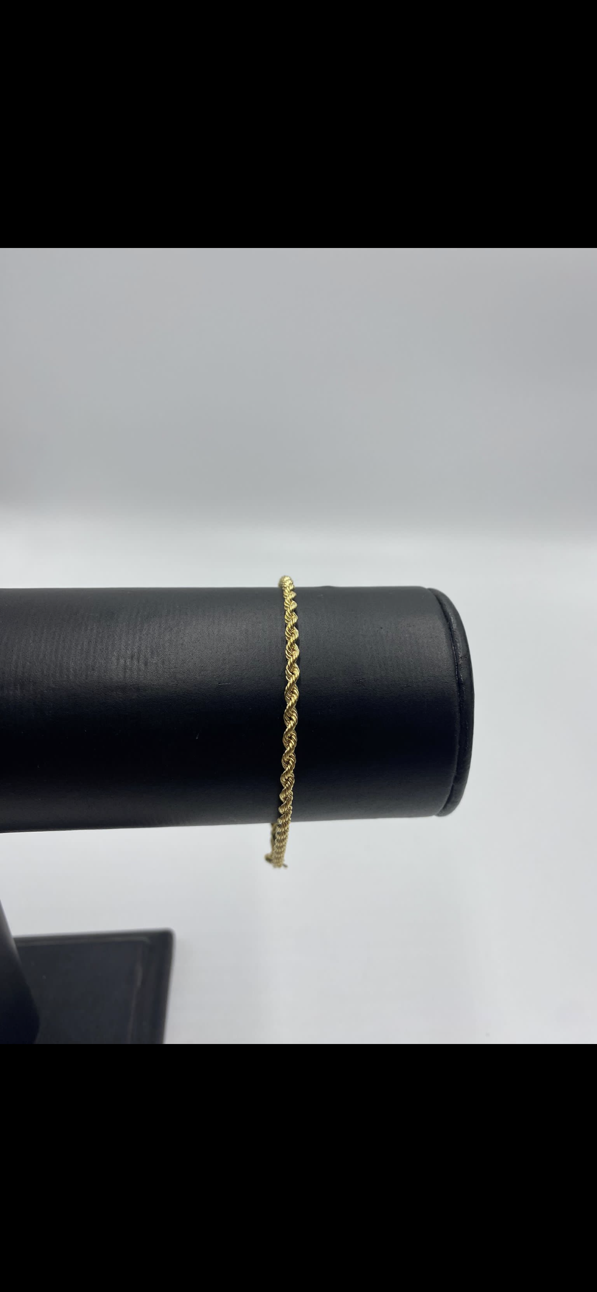 10 karat gold 2.5mm Rope bracelet