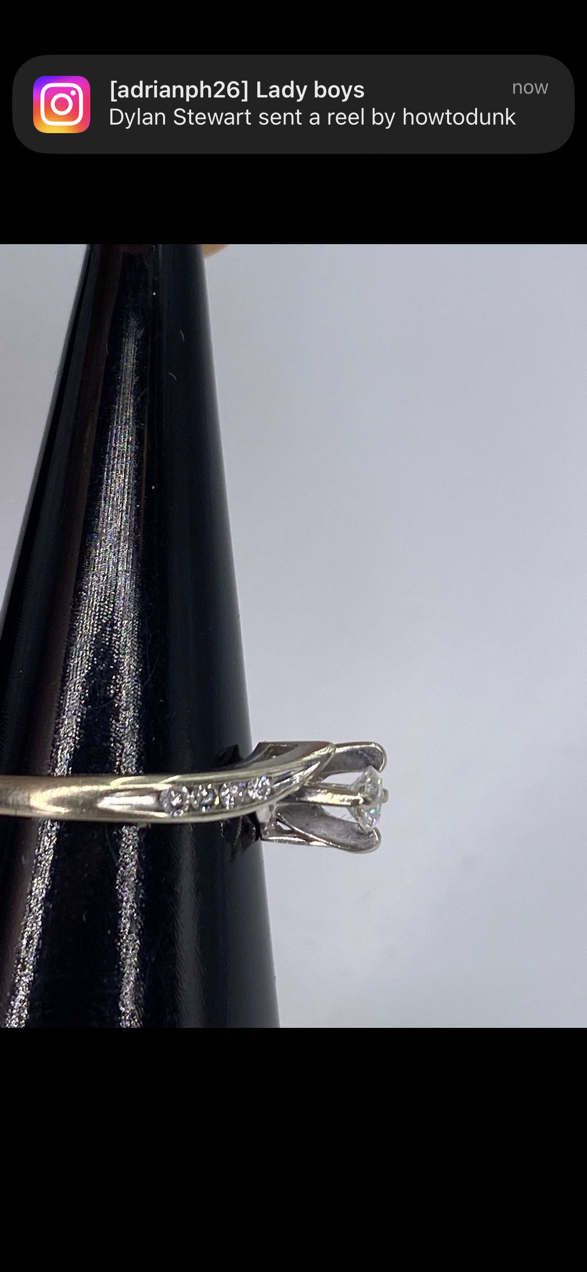 14k white gold engagement style ring