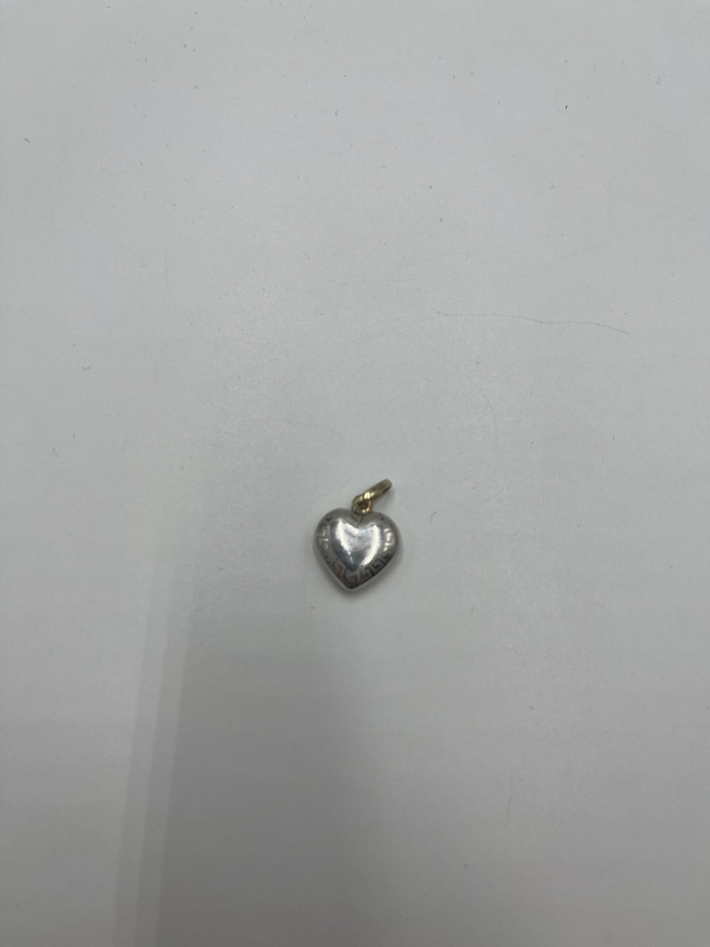 10k gold 2 tone heart pendant