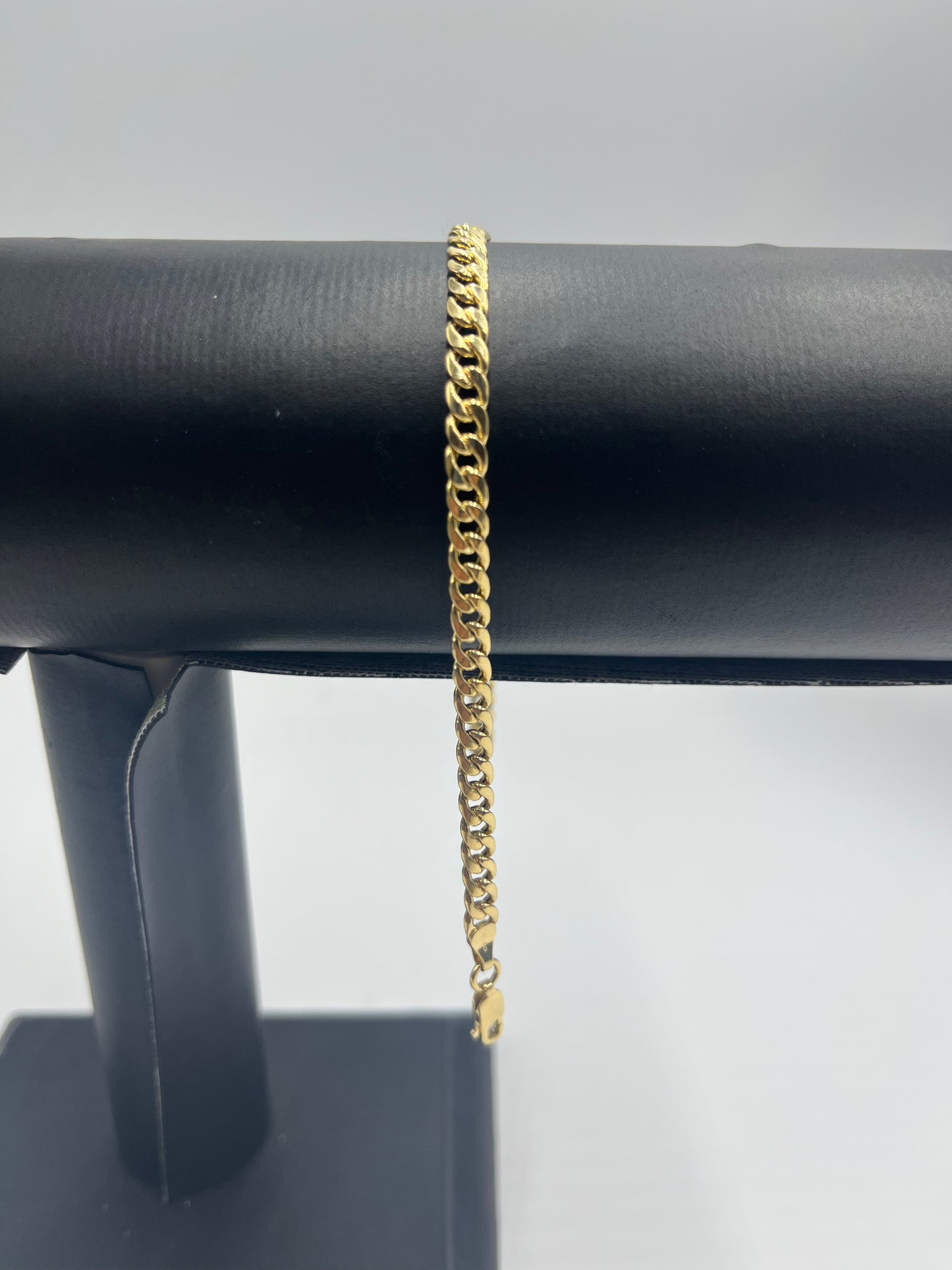 10kt gold 4mm cuban link bracelet