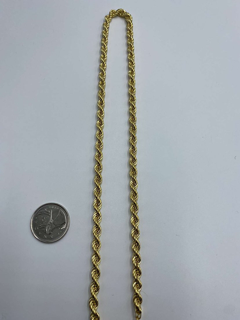 5mm 10k gold rope chain